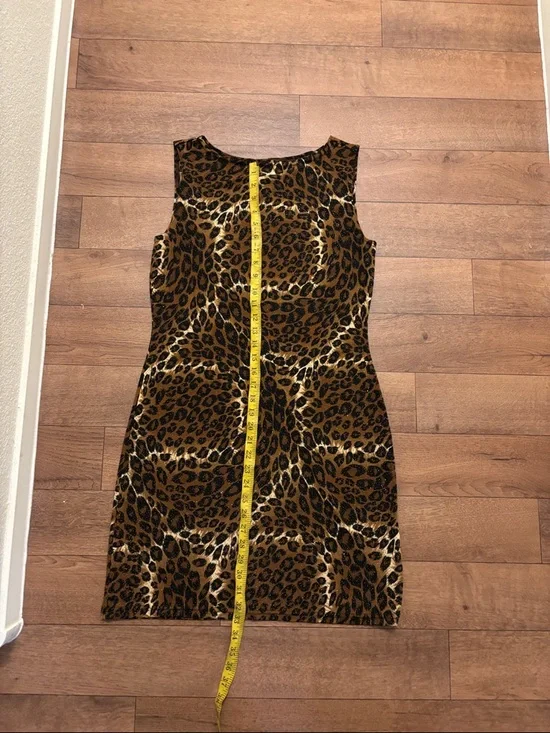 No Boundaries leopard shimmery dress large has stretch vintage Y2K boho chic - Picture 6 of 7